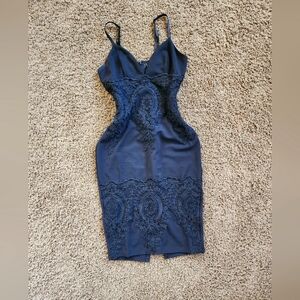 Black Lace Body Con Dress